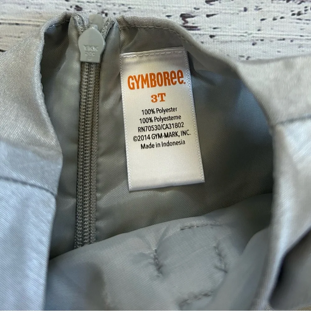 Gymboree grey satin dress with layered tulle skirt‎ Size 3T